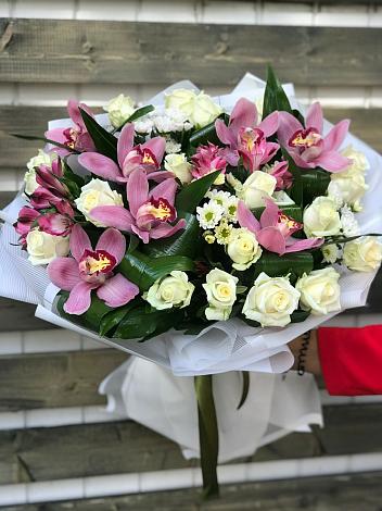 Букет цветов из: Розы и Хризантемы в Ермаковской
