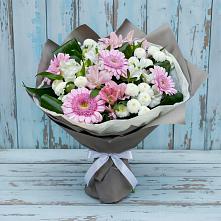 Букет цветов из:  Герберы, Альстромерии и Хризантемы #REPLACE_PRED# Ермаковской