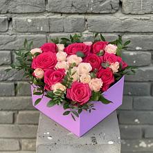 Цветочная композиция из Розы в коробке в Ермаковской
