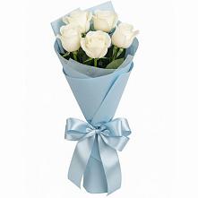 Букет 5 Белых роз Проуд в Ермаковской