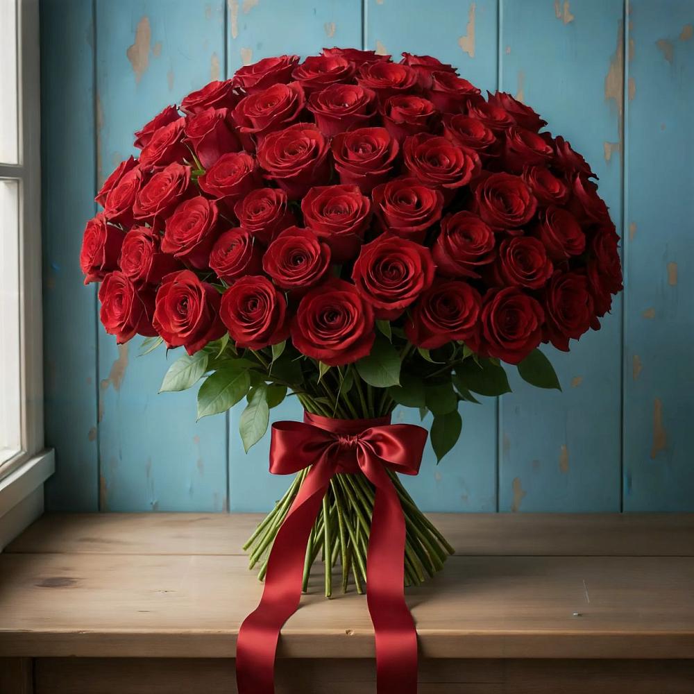 Букет Красные розы Блэк Меджик в Ермаковской