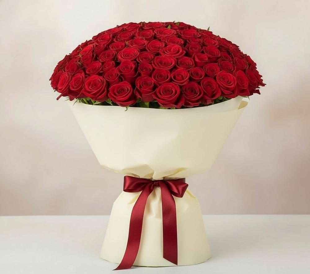 Букет 101 Красная роза Милано в Ермаковской