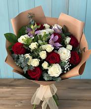 Букет цветов из:  Розы и Альстромерии в Ермаковской