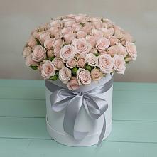 Цветочная композиция из Розы в шляпной коробке в Ермаковской