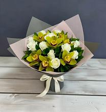 Букет цветов из:  Орхидеи и Розы в Ермаковской