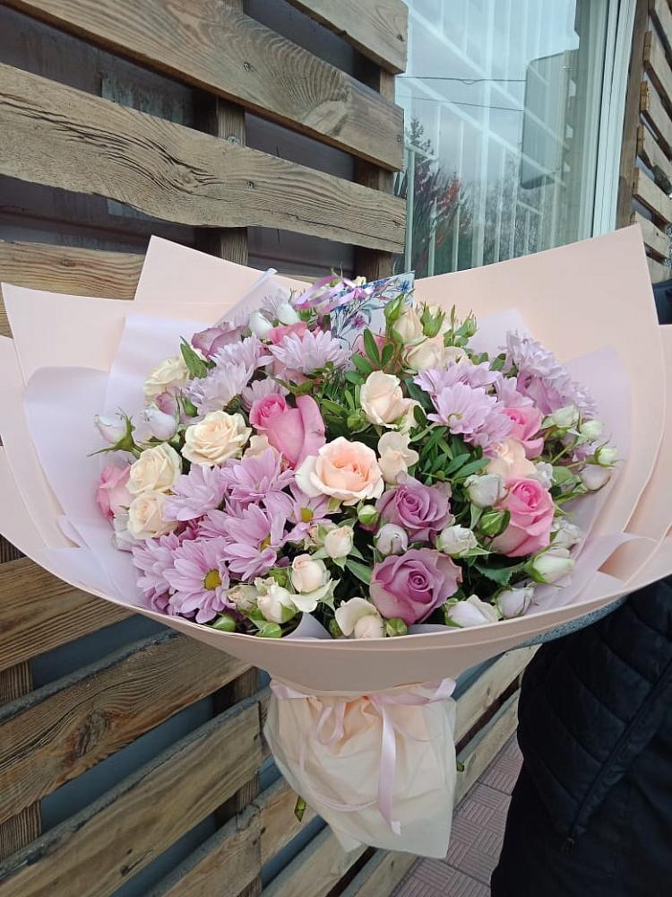 Букет цветов из: Розы и Хризантемы в Ермаковской