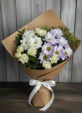 Букет цветов из:  Хризантемы и Розы в Ермаковской