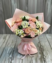 Букет цветов из:  Гвоздики, Розы и Хризантемы в Ермаковской