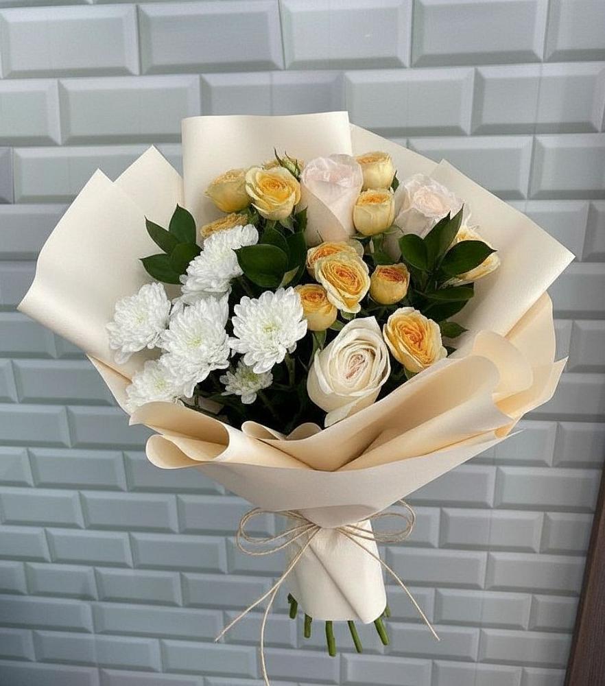 Букет цветов из: Розы и Хризантемы в Ермаковской
