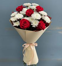 Букет цветов из:  Розы и Хризантемы в Ермаковской