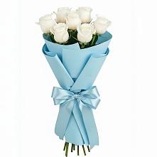 Букет 7 белых роз Проуд в Ермаковской