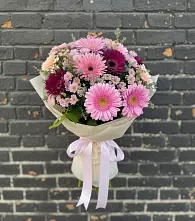 Букет цветов из:  Герберы и Хризантемы в Ермаковской