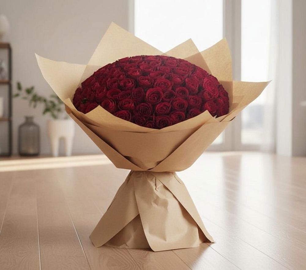 Букет 101 Красная роза в Ермаковской