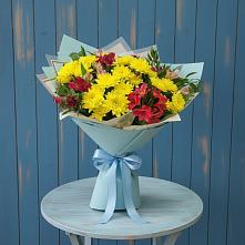 Букет цветов из:  Альстромерии и Хризантемы в Ермаковской