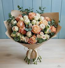 Букет цветов из:  Альстромерии и Розы в Ермаковской