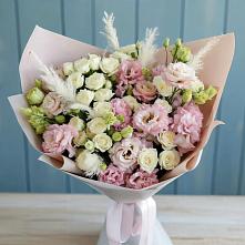 Букет цветов из:  Альстромерии и Розы в Ермаковской